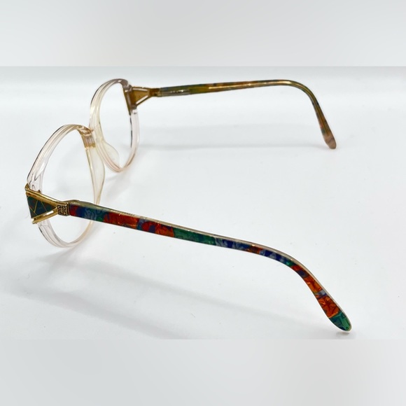 Vintage Givenchy 403 Multi-color Translucent Oval Sunglasses Frames Only - Picture 5 of 8